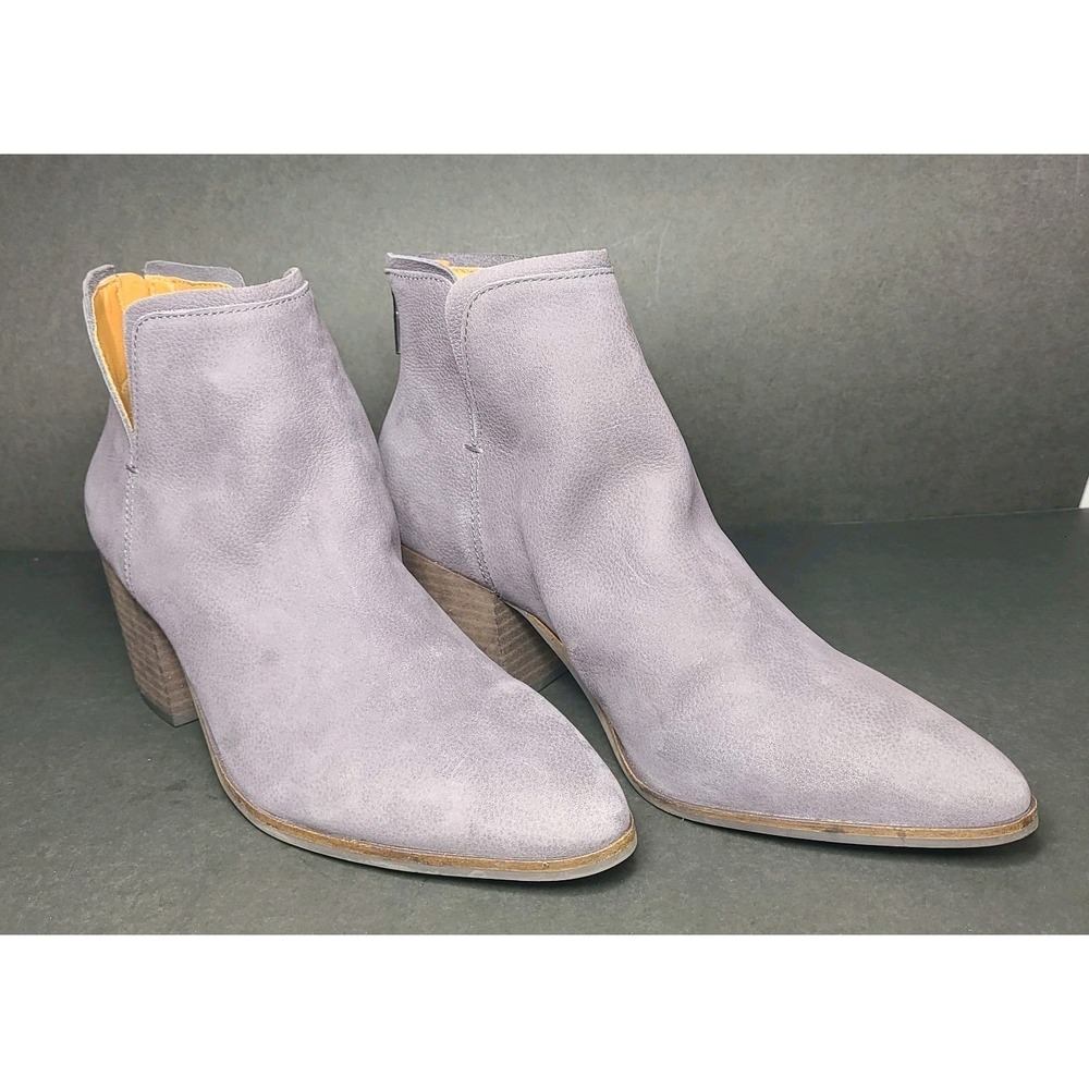 Lucky Brand Beylon Gray Suede Ankle Booties Women's Size 10M EUC